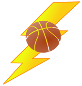 Image of basketball with lightning bolt