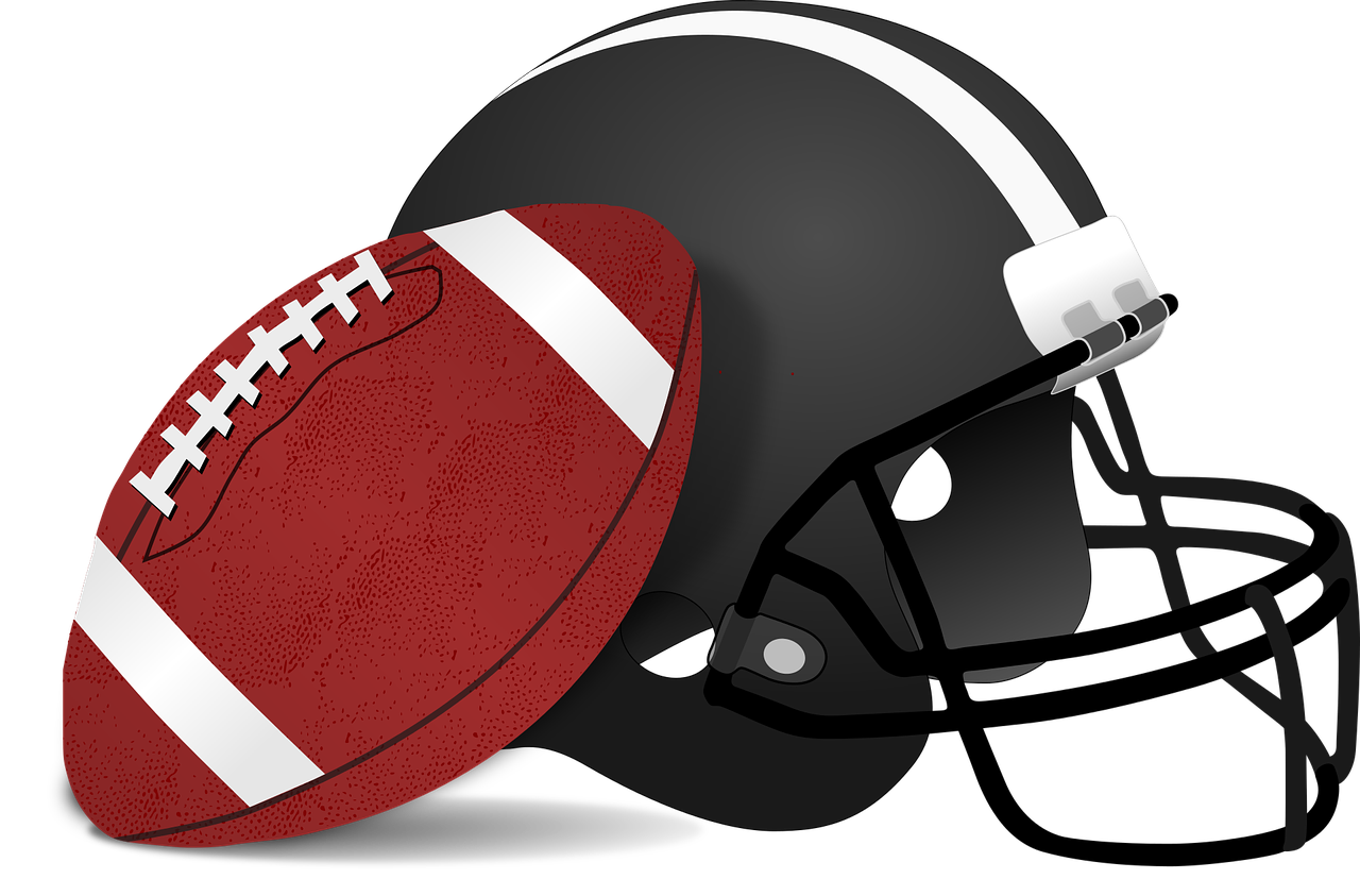 Football and Football Helmet