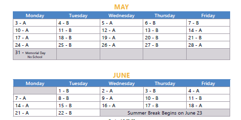 a/b schedule 