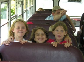 students on a bus