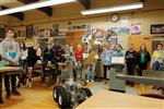students learn about a bomb robot 