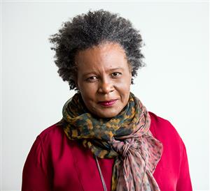 Headshot of poet and Yale professor Claudia Rankine 