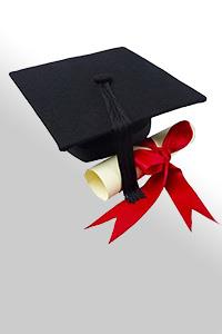 graduation cap and scroll